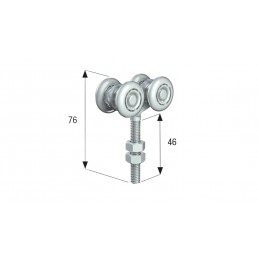 Bogie ajustable M8 de 4...