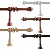 23mm Tear-On Wood Curtain Rod - High Quality Italian Craftsmanship - Various Colors